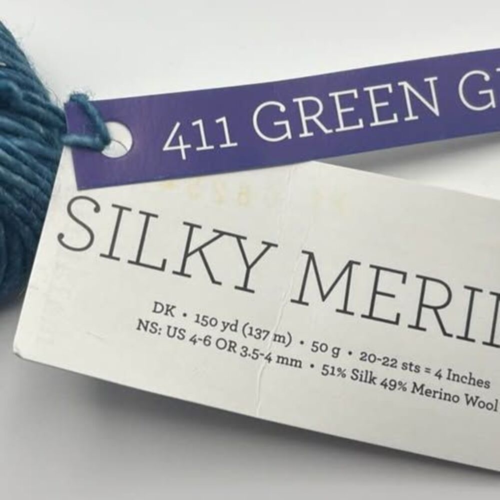 Malabrigo Silky Merino Yarn - 411 Green Gray (3 Skeins) - #297 - Picture 2 of 3